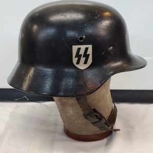 Authentic WWII German SS Black Helmet