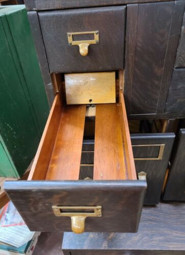 Antique Oak Library Bureau drawer