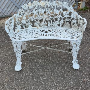 Vintage outside iron bench